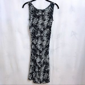 Norma Kamali Sleeveless Dress, Black/White Dots.